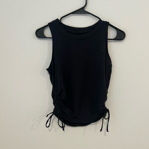 Black Sleeveless Ruched Side Tank Top Size XS by All in motion